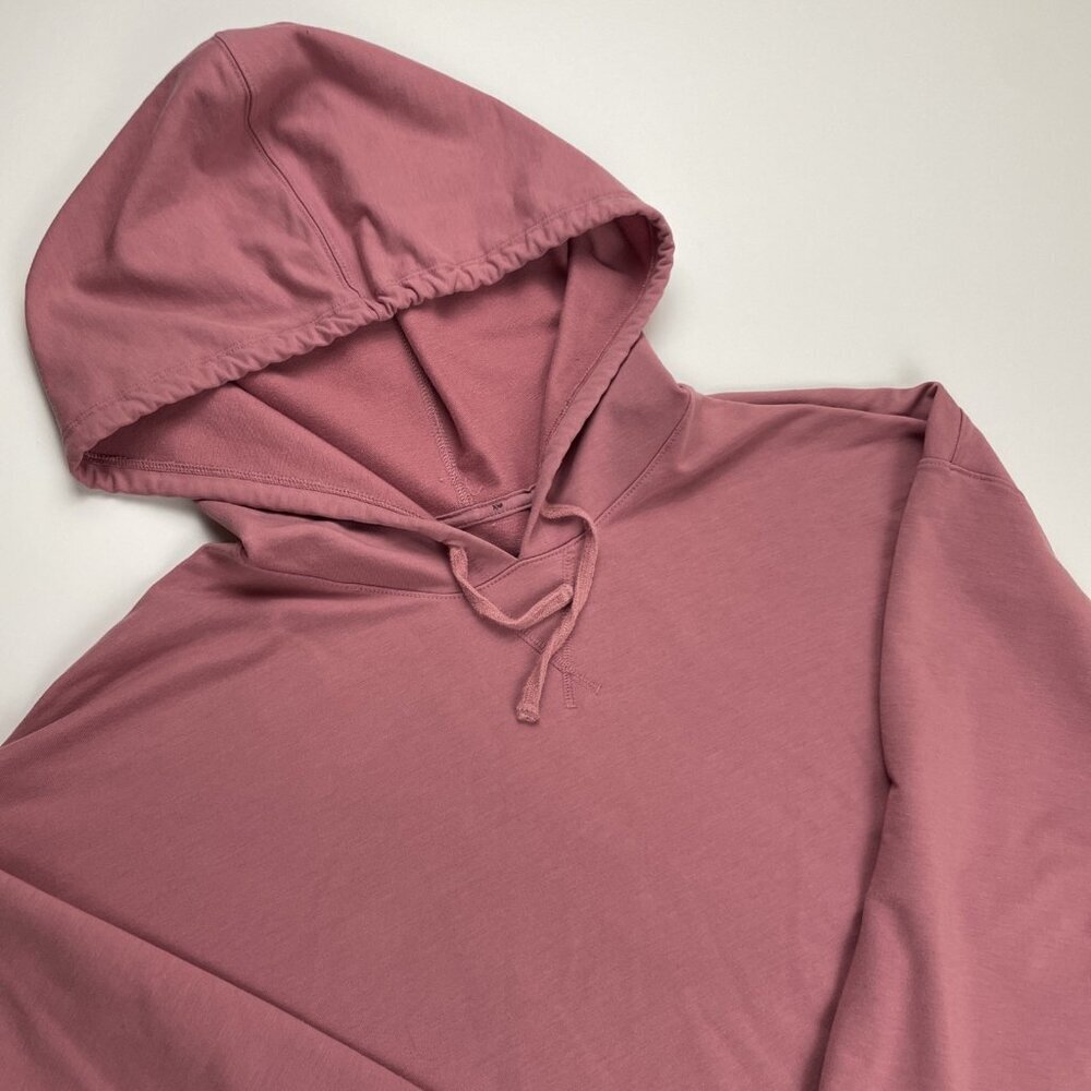 Nike Yoga Dri-Fit Hoodie Womens XL Pink Pullover Active Soft Slit Sides